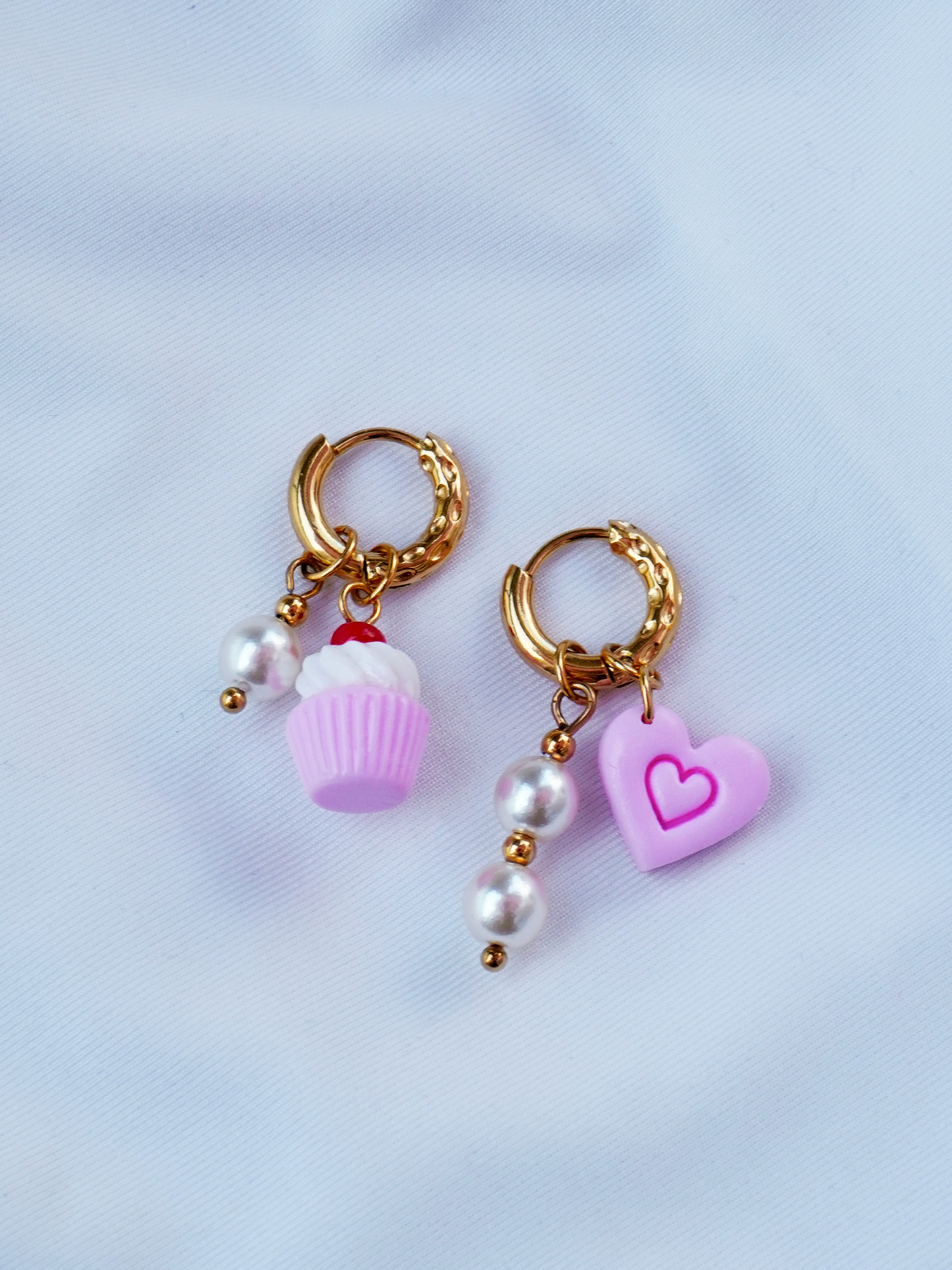 Boucles cupcake et coeur