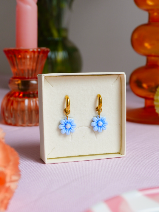 Boucles Flowers - bleu