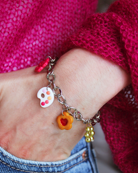 Bracelet Ezra argenté - jusqu'à 5 charms