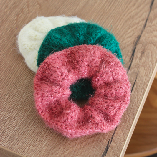 Chouchou duveteux - couleur unie