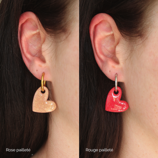 Pampilles Coeur - plusieurs coloris