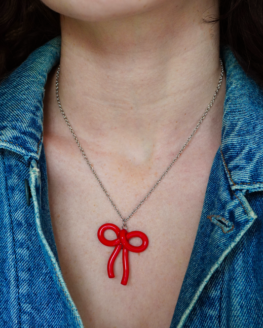 Collier noeud - doré et argenté