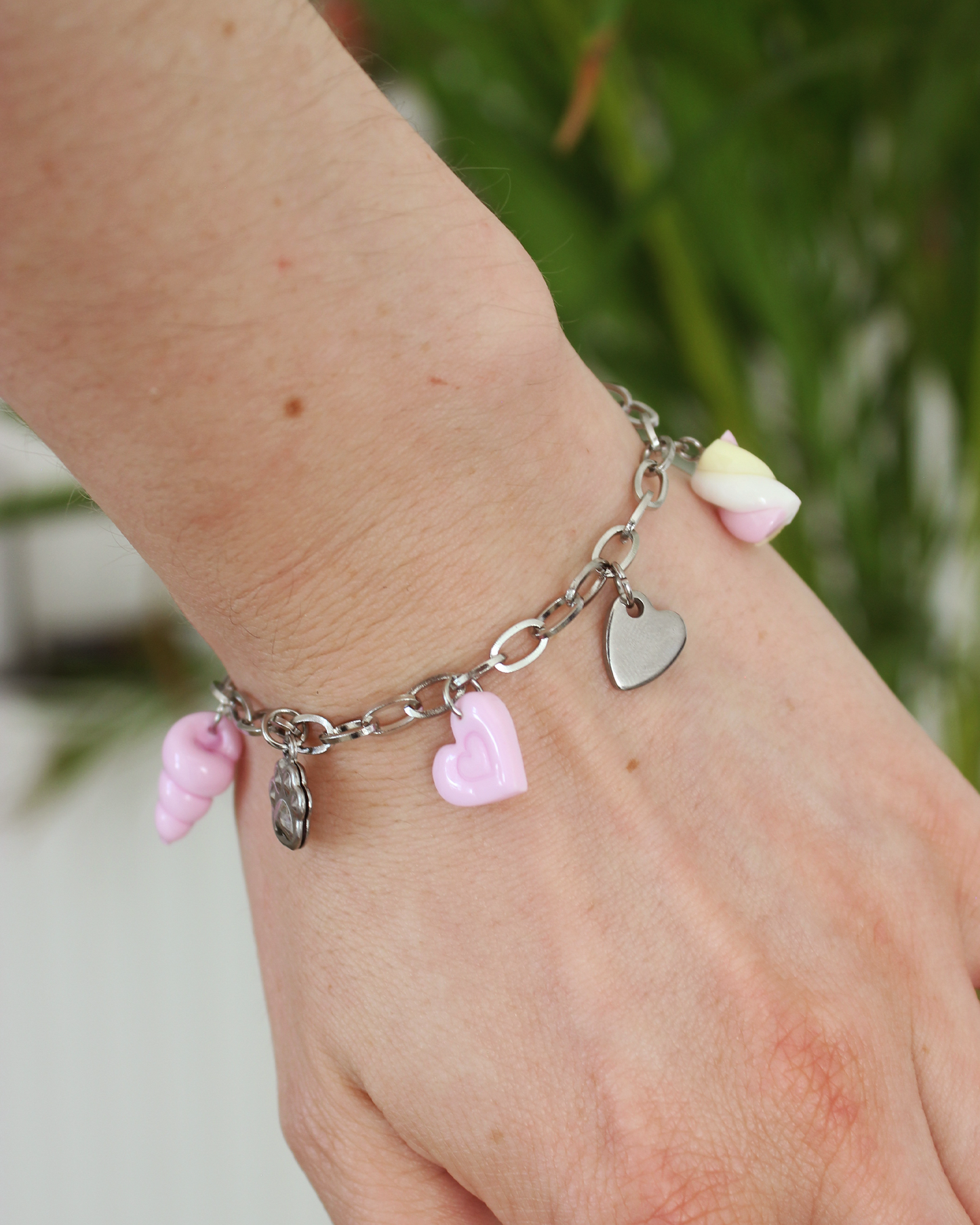 Bracelet Lou argenté - jusqu'à 5 charms