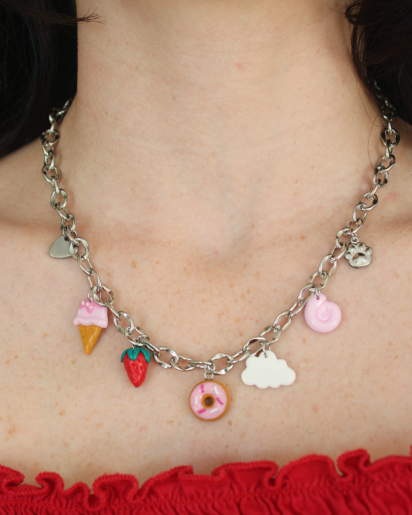 Collier Ezra argenté - jusqu'à 7 charms