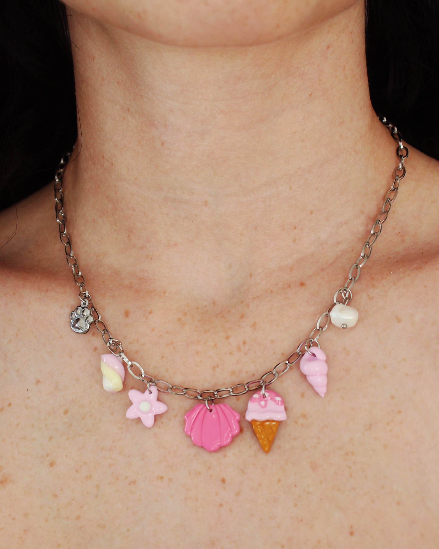 Collier Lou argenté - jusqu'à 7 charms