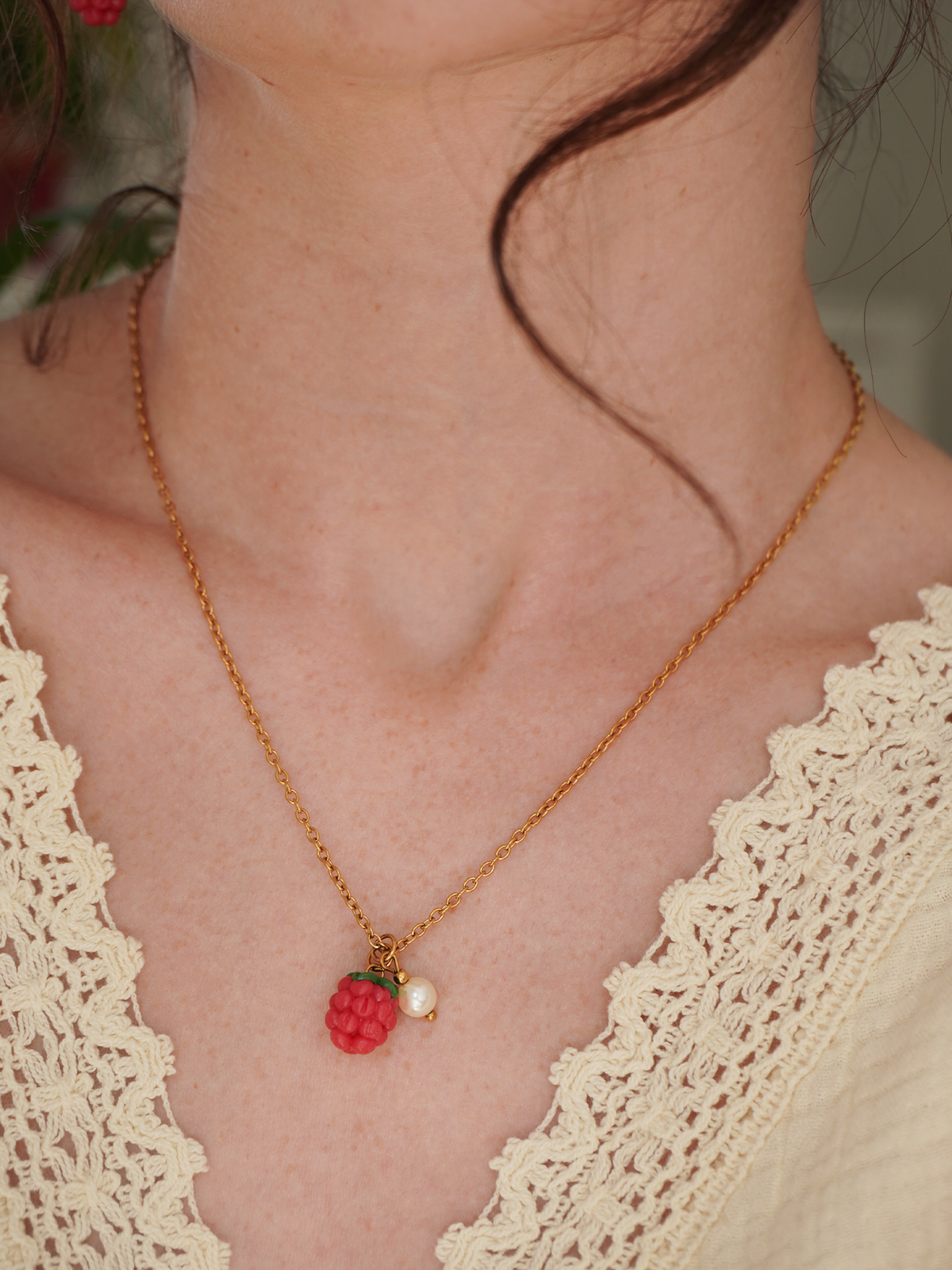 Collier framboise