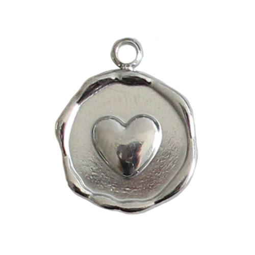 Breloque médaillon coeur