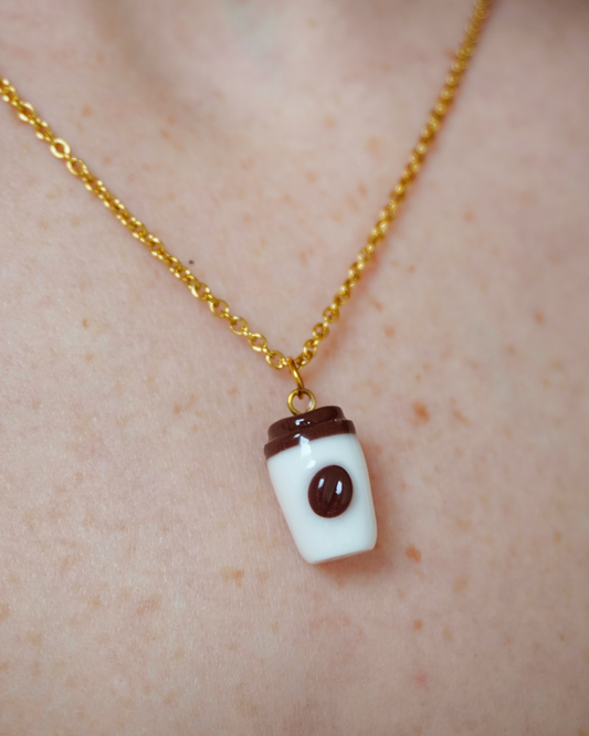Collier coffee to go doré