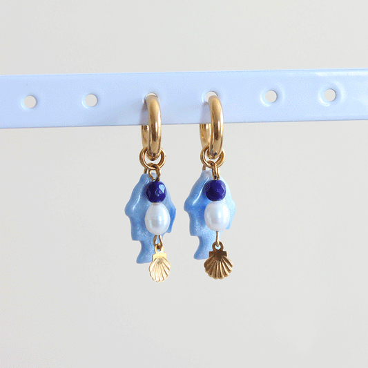 Boucles modulables Fishy - rose