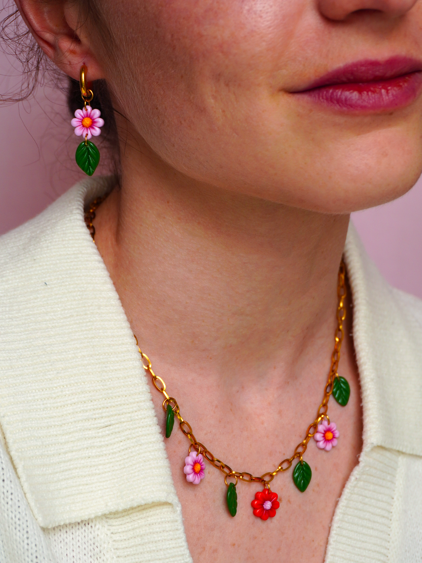 Boucles fleurs & feuilles