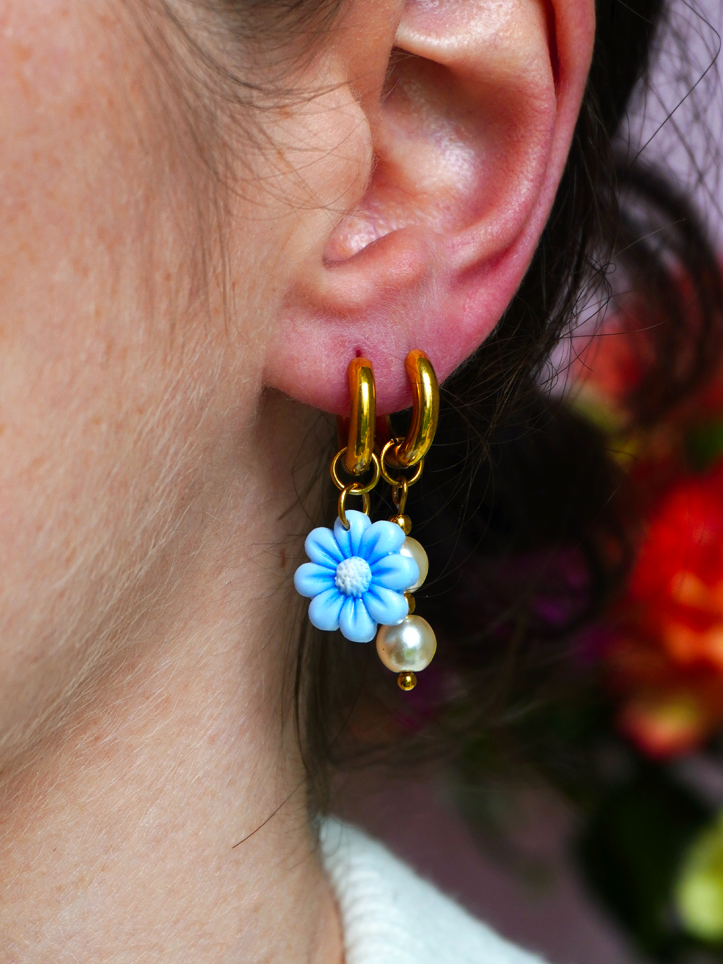 Boucles Flowers interchangeables - 2 coloris