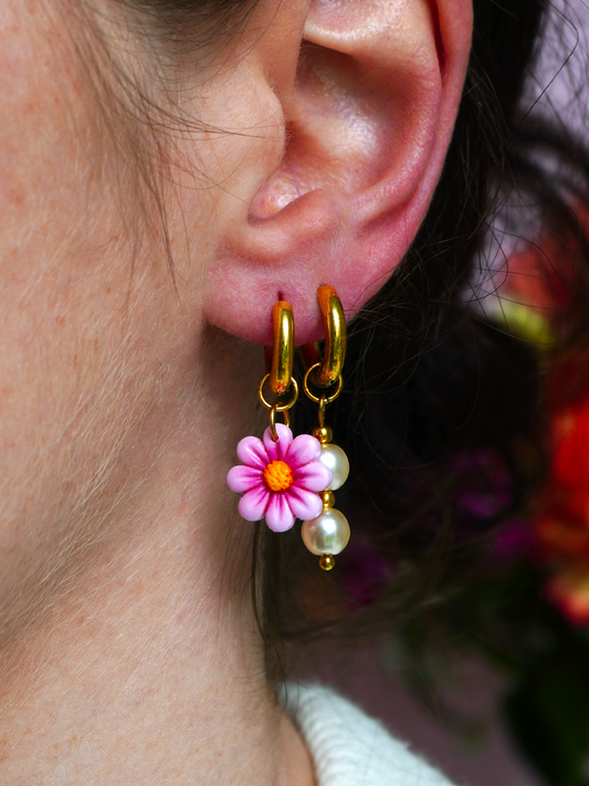 Boucles Flowers interchangeables - 2 coloris