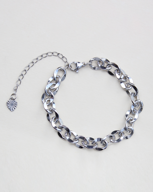 Bracelet Ezra argenté - jusqu'à 5 charms
