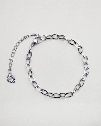 Bracelet Lou argenté - jusqu'à 5 charms