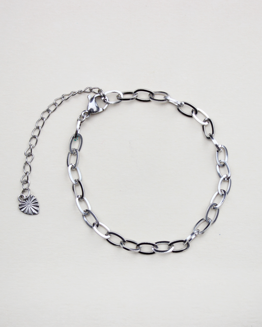 Bracelet Lou argenté - jusqu'à 5 charms