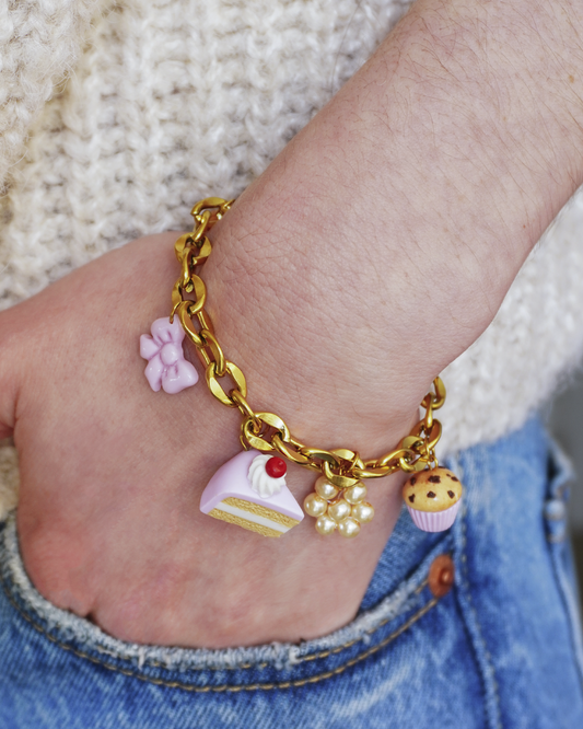 Bracelet Ezra doré - jusqu'à 5 charms