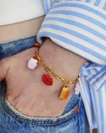 Bracelet Lou doré - jusqu'à 5 charms