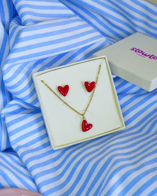 Coffret Coeur - doré et argenté