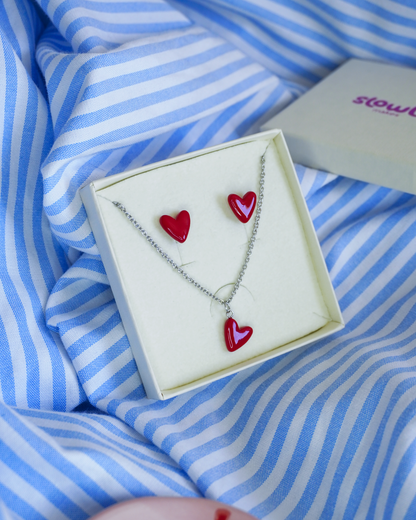 Coffret Coeur - doré et argenté