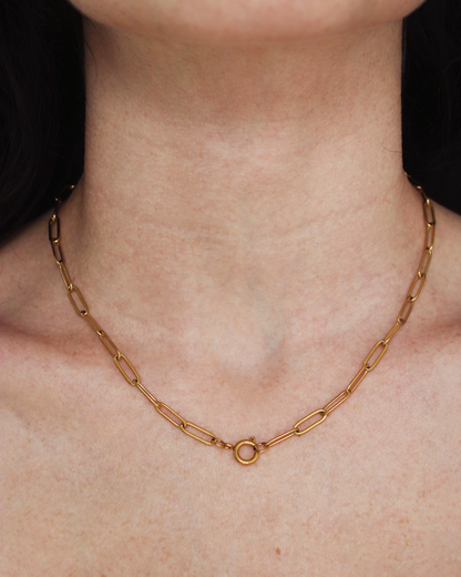 Collier Camélia doré - interchangeable