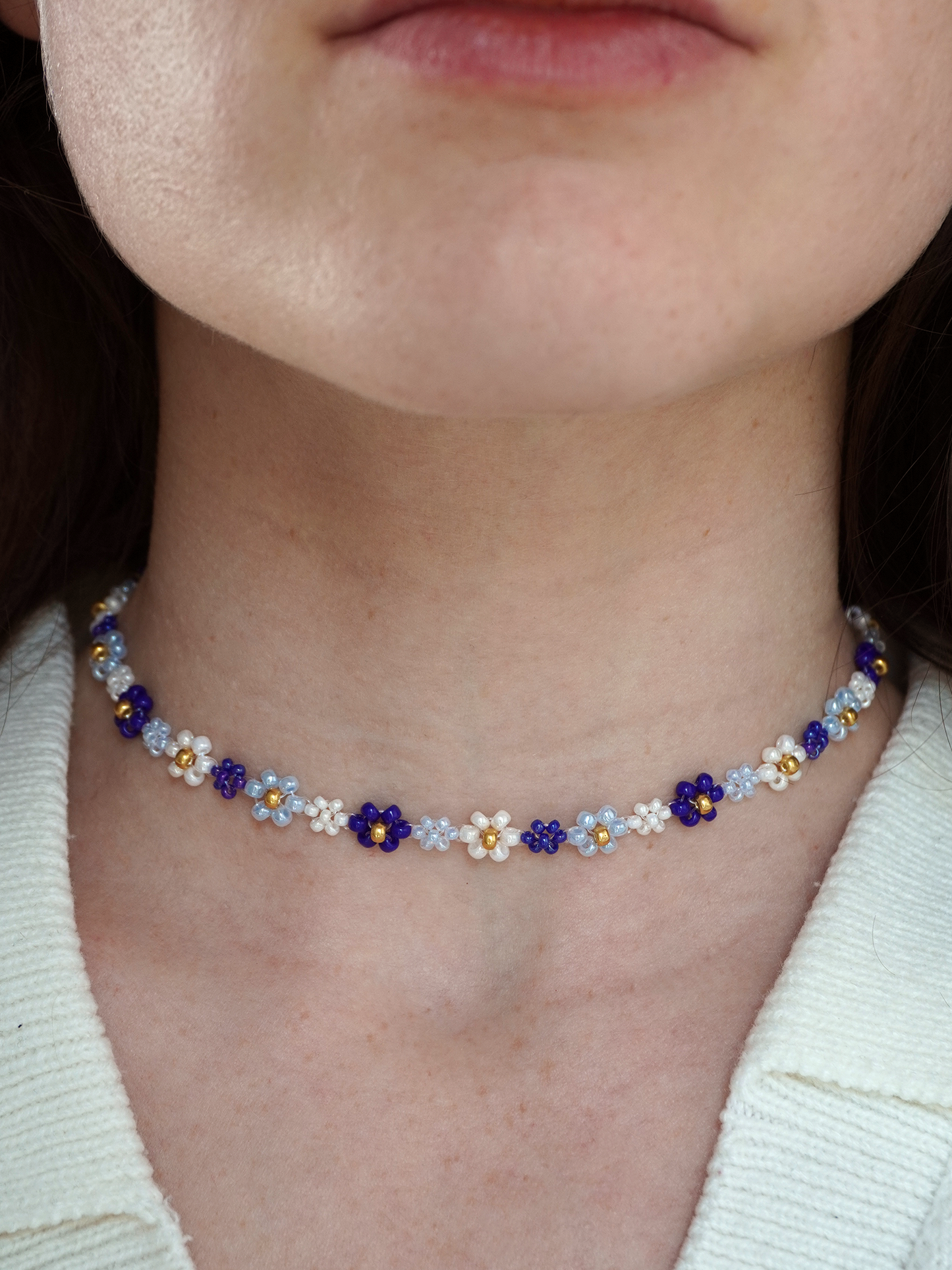 Collier Jasmine bleu