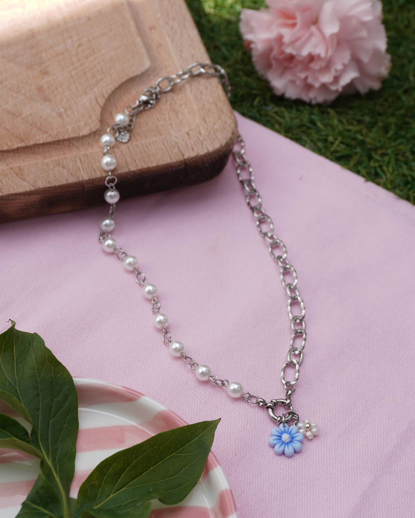 Collier interchangeable Pearl - argenté