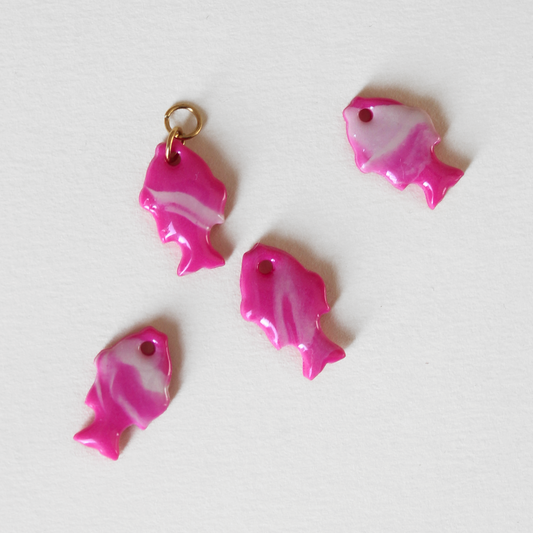 Charms Poisson - marbré rose