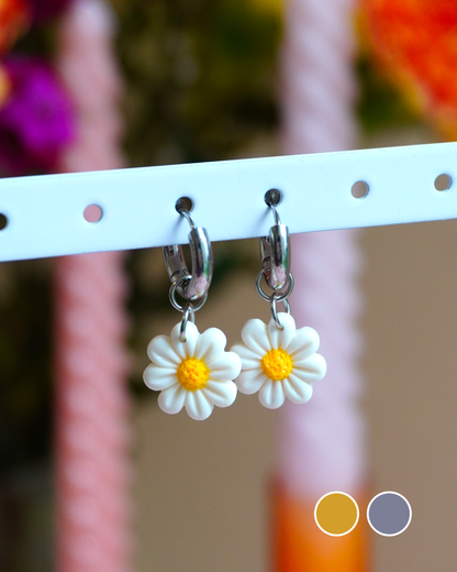 Boucles Flowers - blanc