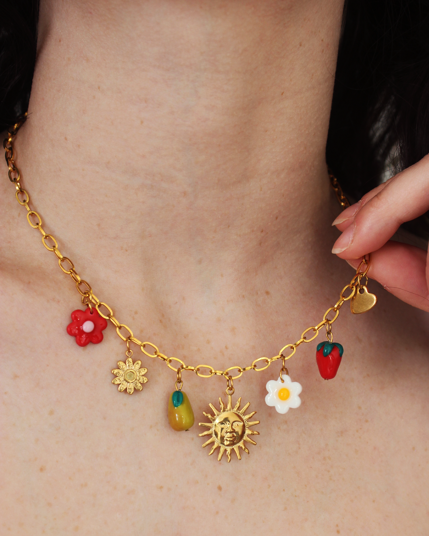 Collier Lou doré - jusqu'à 7 charms