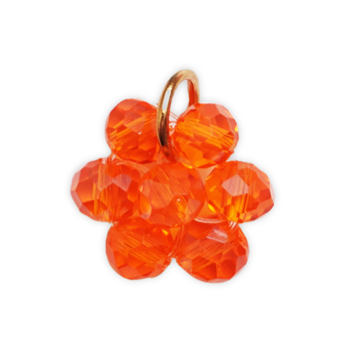 Fleur facettes orange