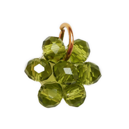 Fleur facettes verte