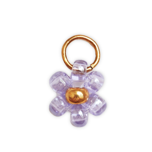 Fleur perles lilas