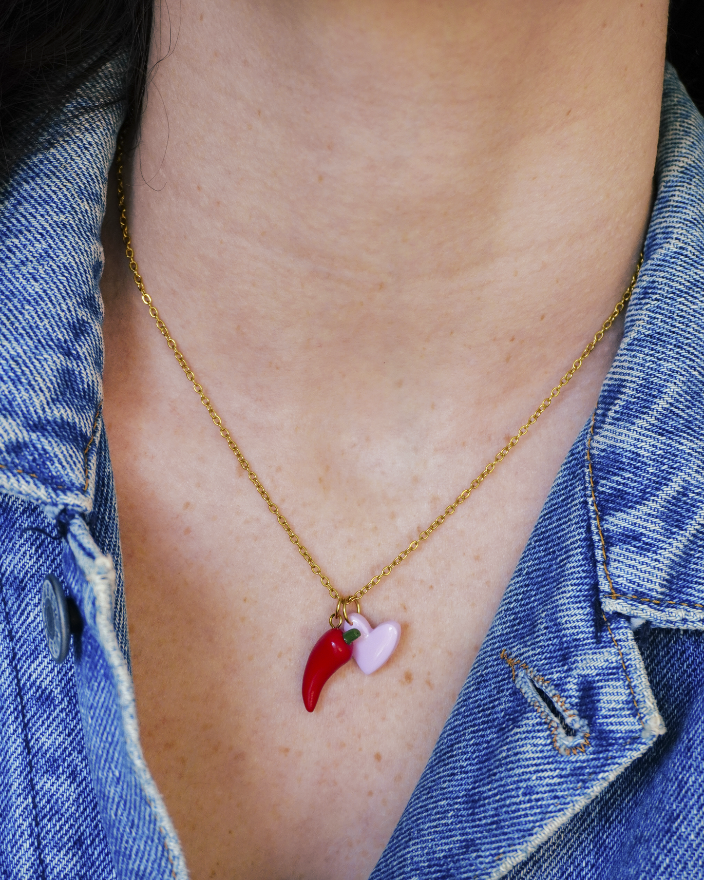 Collier Lily doré - interchangeable