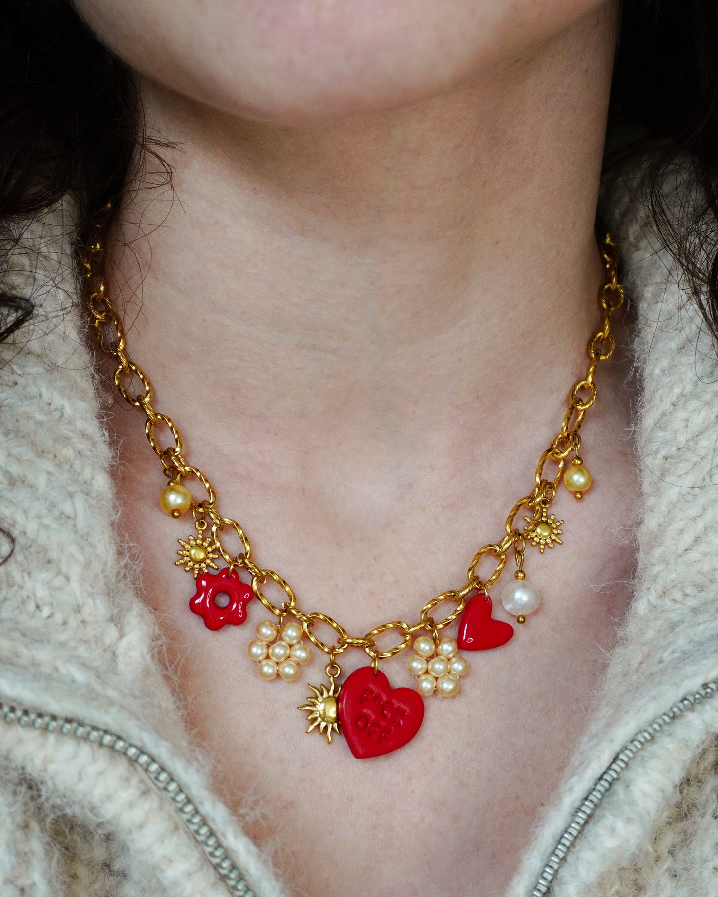 Collier Louisa - rouge