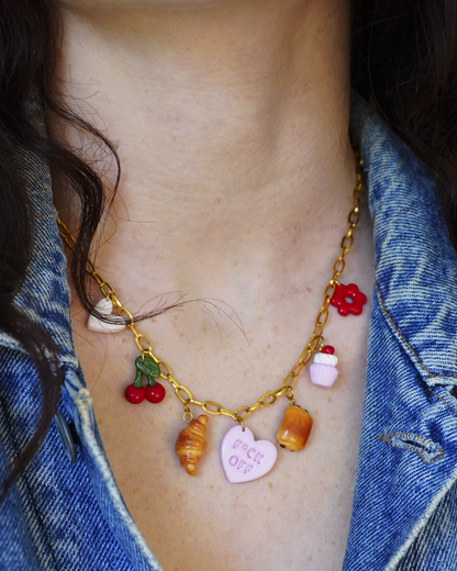 Collier Lou doré - jusqu'à 7 charms