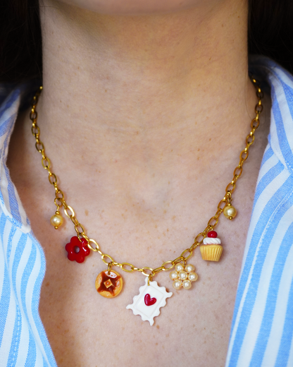 Collier Lou doré - jusqu'à 7 charms