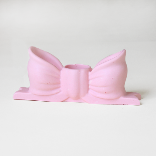 Bougeoir noeud - rose