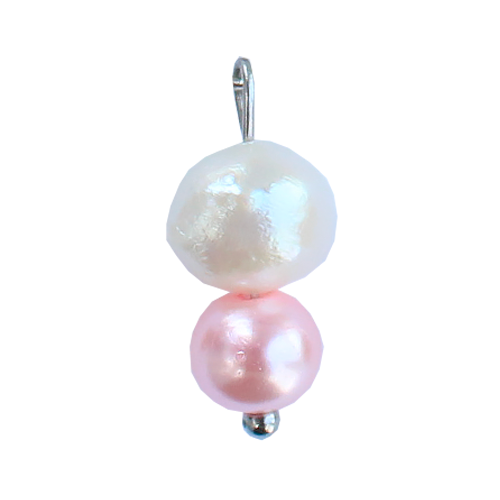 Breloque perle rose