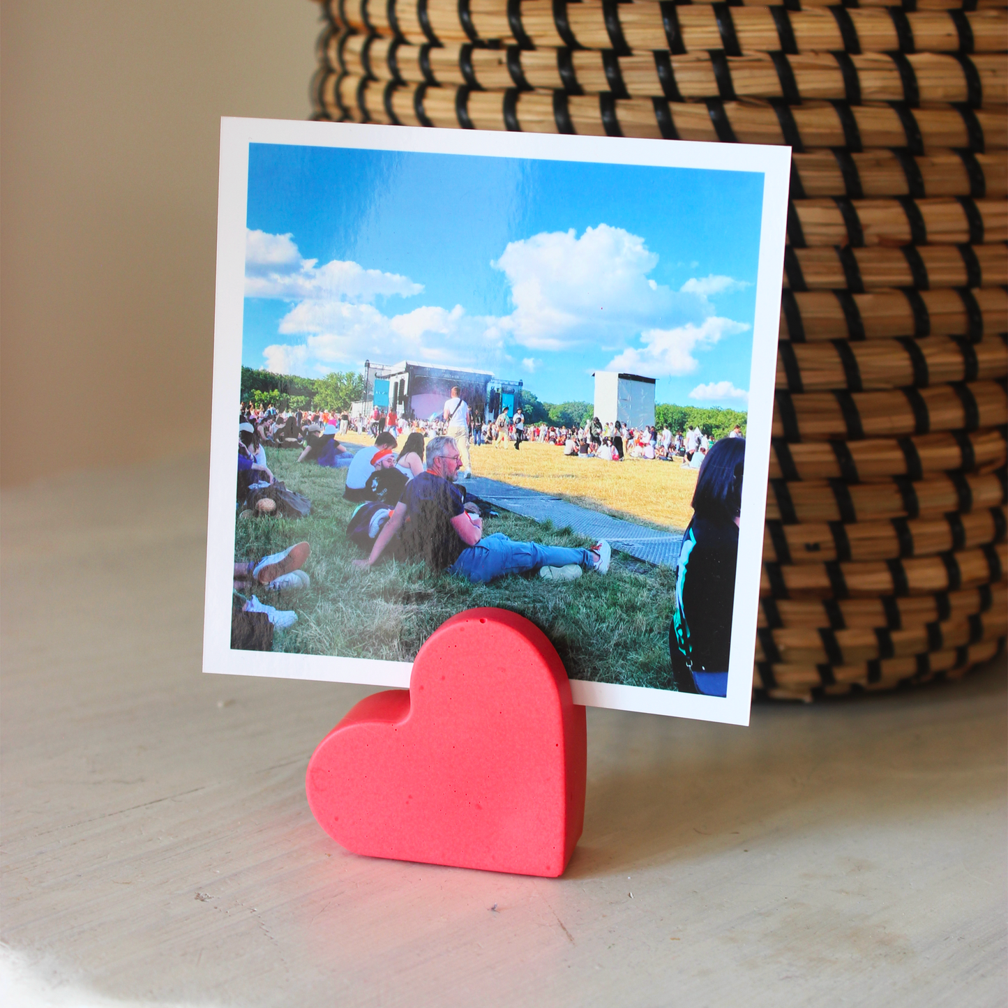 Porte-photo coeur - rouge