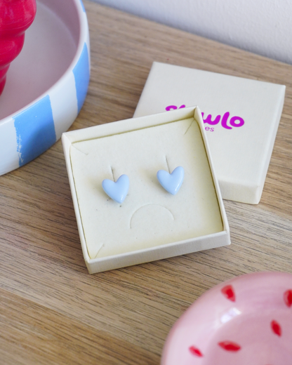 Puces coeurs - roses ou bleues