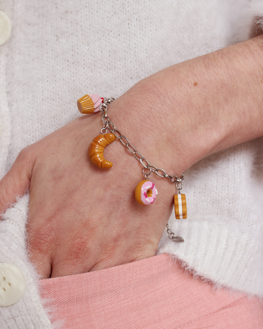 Bracelet Lou argenté - jusqu'à 5 charms