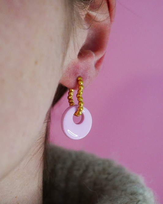 Créoles coeurs - doré (paire)