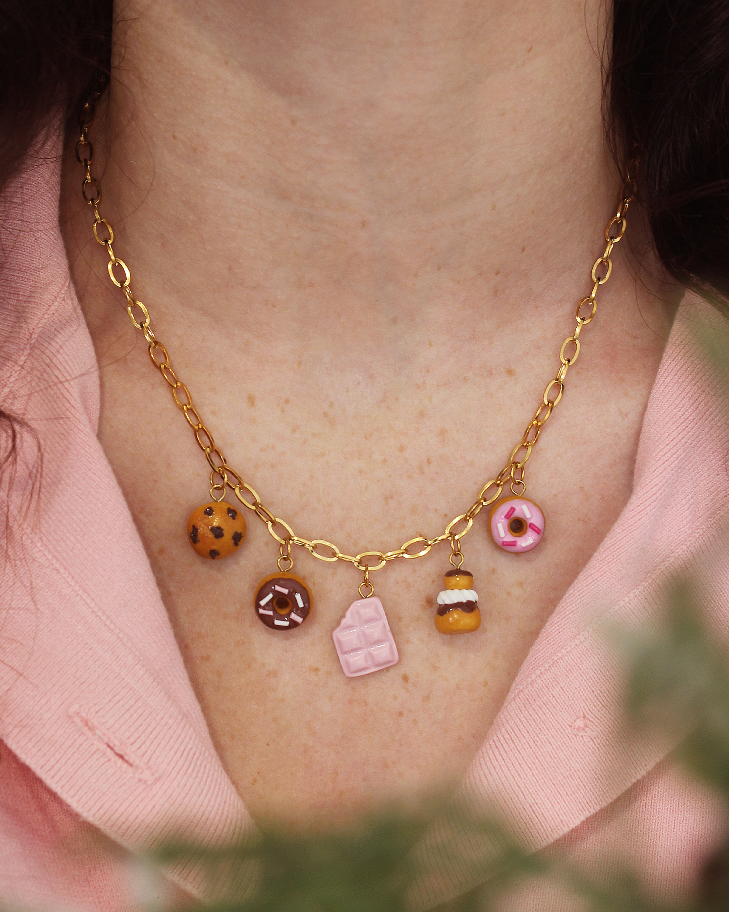 Collier Lou doré - jusqu'à 7 charms