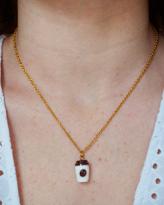 Collier coffee to go doré