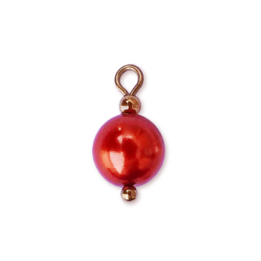 Perle nacrée orange foncé