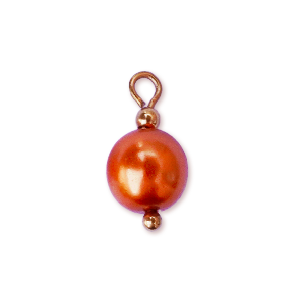 Perle nacrée orange clair