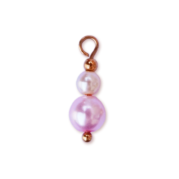 Perles nacrées rose/blanc