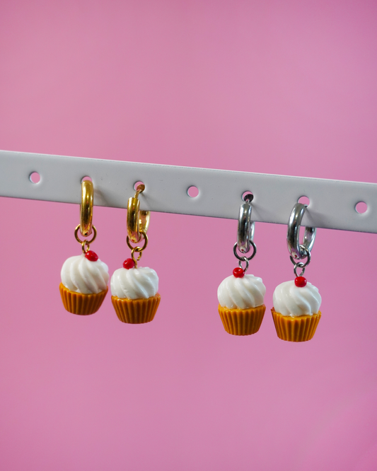 Créoles cupcake blanc