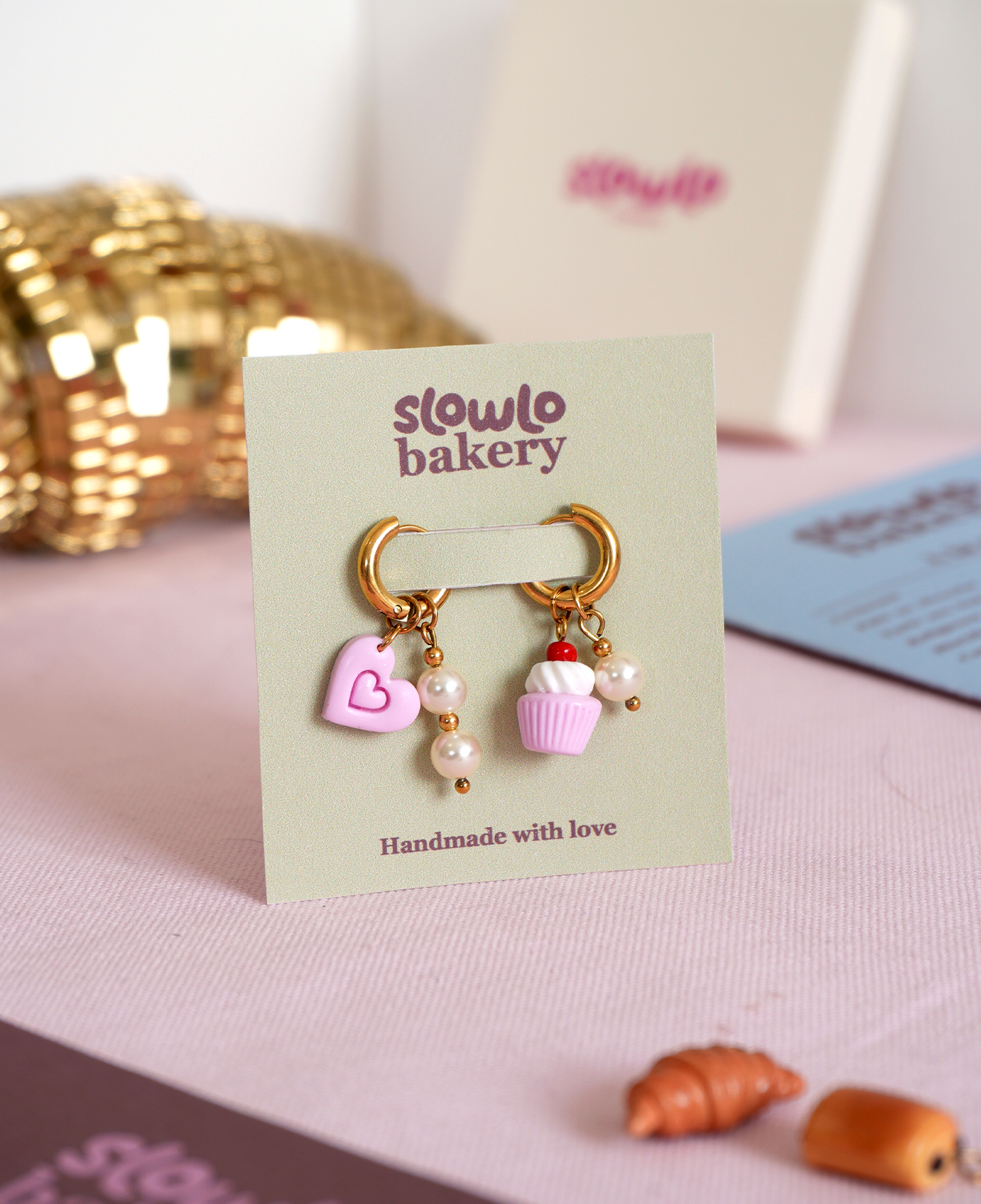 Boucles Cupcake fraise