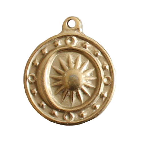 Breloque médaillon soleil